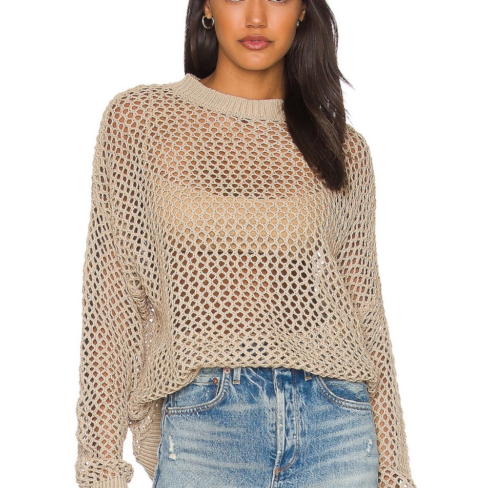 Beach Riot Hilary Sweater Tan Small